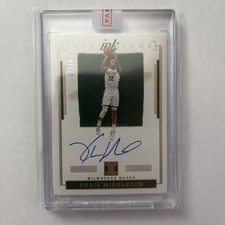 2021-22 Impeccable Khris Middleton Illustrious Ink Holo Silver Auto #/30 Bucks