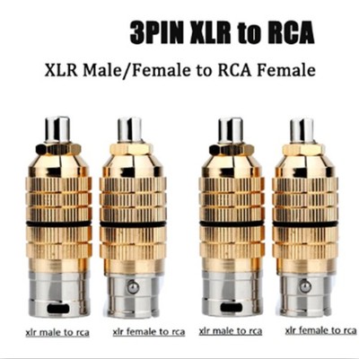 Hi-end AUDIO Clear CGA, Female XLR to Female RCA Adapter Plugs FXLR-FRCA