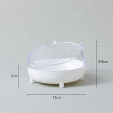Hamster Sand Basin Sandbox Toilet Bathroom Pet House Transparent Sand Bath Conta