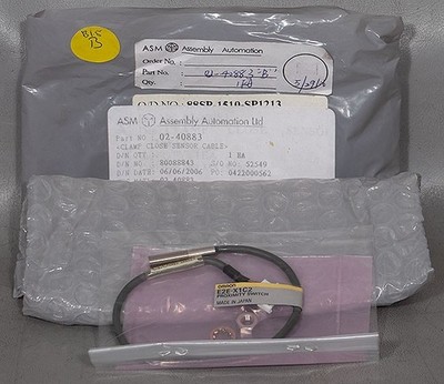 NEW ASM PN: 02-40883 Clamp Close Sensor Cable Assembly, Omron E2E-X1C2 Proximity