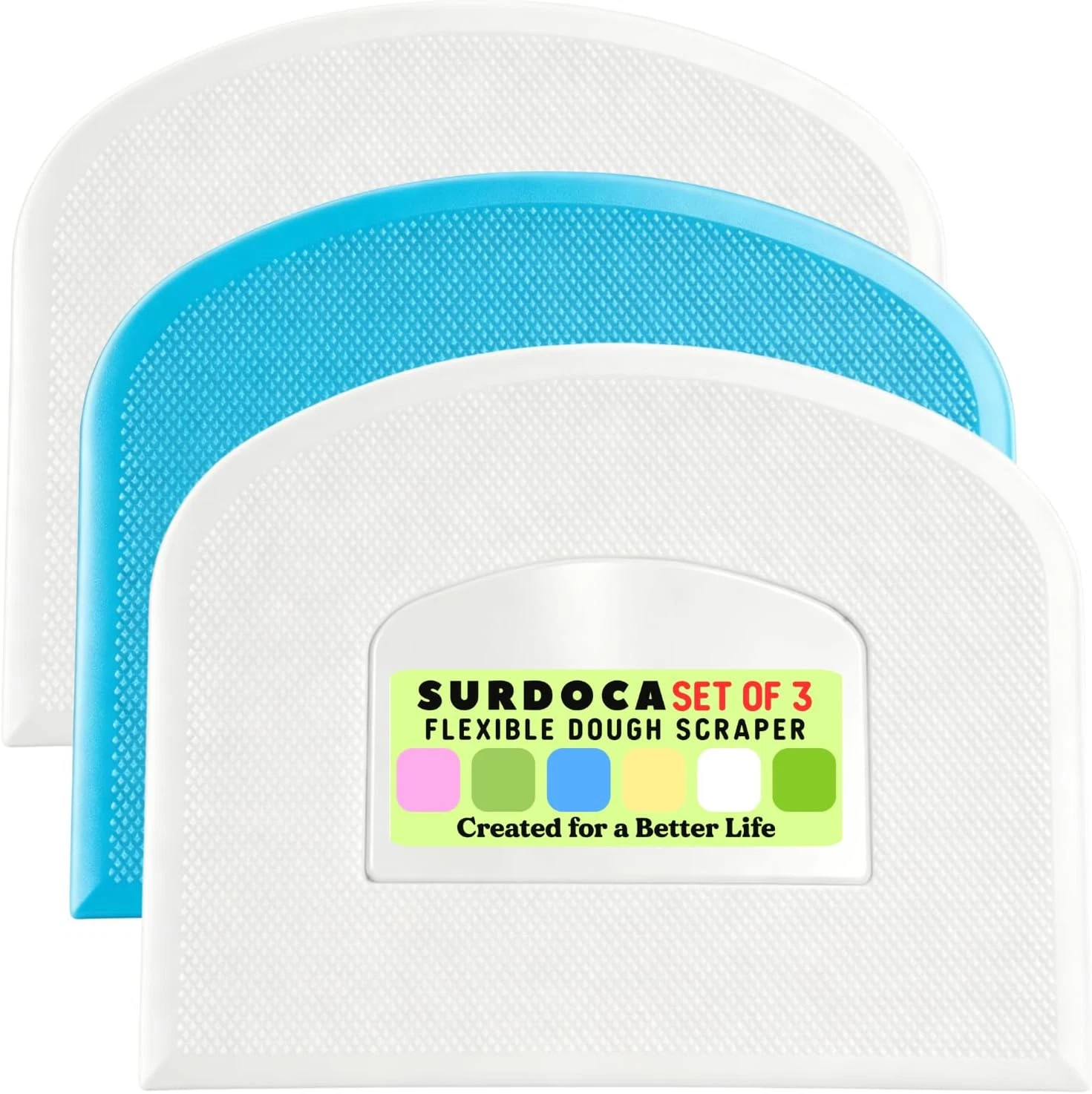 Dough Scraper Bench Scraper - 3P 14.2X8.5" Plastic Flexible Bowl Scraper, Sharp
Opens in a new windo