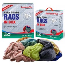Colored Knit Cotton Rags   Bulk Shop Cleaning  Wiping Cloths - Compressed Boxes