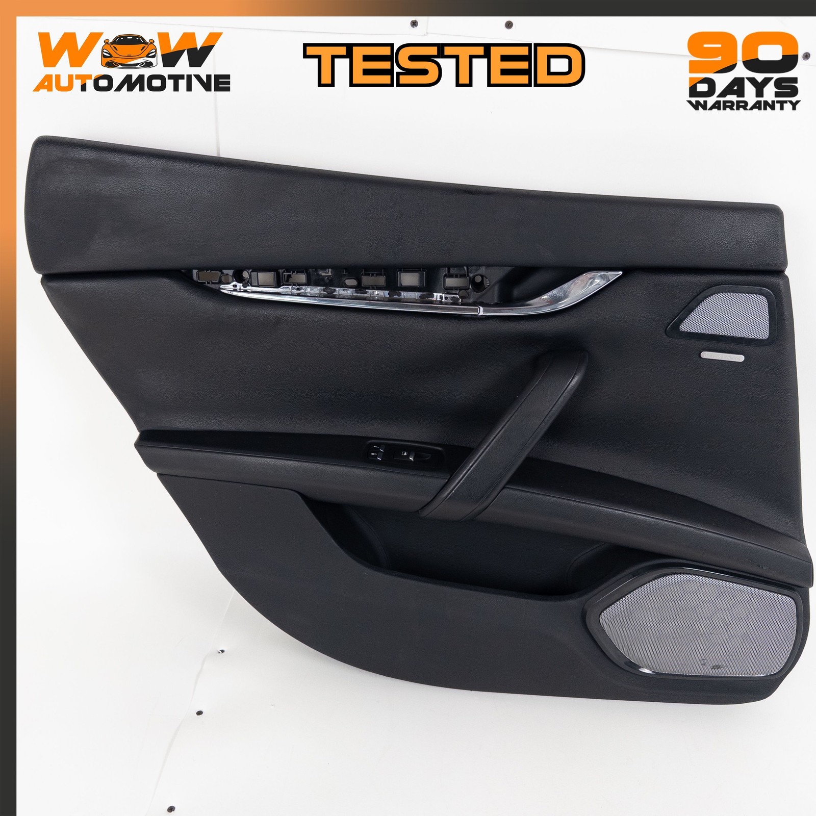 13-19 MASERATI QUATTROPORTE GTS REAR LEFT INTERIOR DOOR PANEL ASSEMBLY BLACK OEM