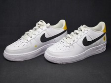 Nike Air Force 1 LV8 Kid Size 5Y Womens 6.5 White Black Yellow DM0983-100 NBY