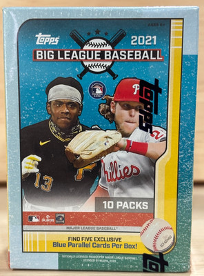 2021 Topps Big League Baseball Blaster Box Sealed (10 Packs) Bryce Harper Cutout
