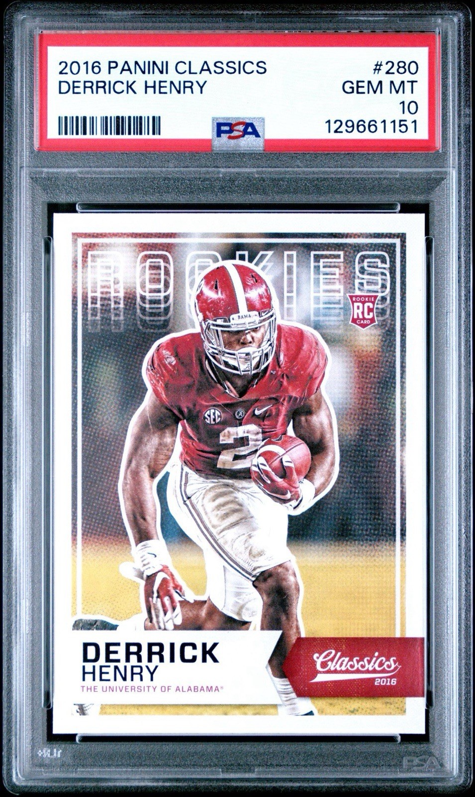2016 Panini Classics Derrick Henry Rookie RC #280 PSA 10 GEM MT Baltimore Ravens