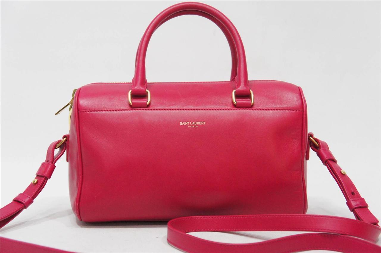 BORSA A TRACOLLA SAINT LAURENT SMALL DUFFLE 3 PELLE FUCSIA $1250