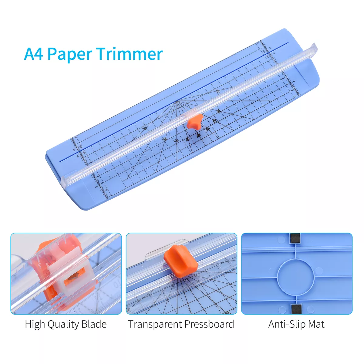 Rotary Paper Trimmer (8-Inch Cutting Length, Includes 3 Blade