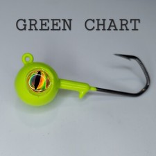 Big Eye Ball Jigs, 3pk , Fluke, Flounder, Striper, Rattle, Gulp jigs, Bluefish