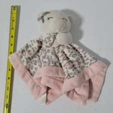 Carters Pink Leopard Cat Bear Lovey Security Blanket