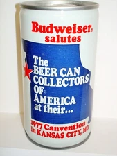BCCA CANVENTION 1977 "BUDWEISER - KANSAS CITY" (1977)  C/S Beer Can K69
