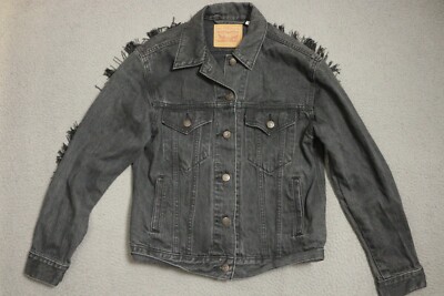 Levi Strauss & Co Jean Jacket Women's Small Black Button Up Denim