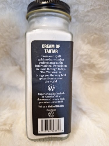 Watkins organic cream of tartar NON GMO AWARDED GOLD MEDAL FOR QUALITY 4.4OZ - Picture 3 of 4