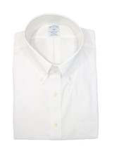 Brooks Brothers Regular Non-Iron All Cotton 17-36/37 Button Down Collar White
