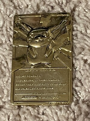 23K Gold Plated Pokemon Pikachu Trading Card-1999 BK | eBay 23K Gold Plated Pokemon Pikachu Trading Card-1999 BK | eBay