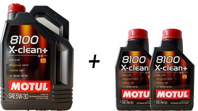 MOTUL 8100 X-CLEAN+ 5W-30 BMW LL04  MB 229.51 VW 50400 50700 5+2 liter Motoröl