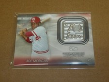 2021 Topps JOE MORGAN 70TH ANNIVERSARY COMMEMORATIVE LOGO PATCH REDS R3075