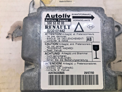 RENAULT LAGUNA 1 AIR BAG COMPUTER CONTROL MODULE UNIT - Picture 4 of 5