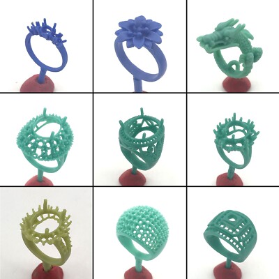 9PC Large Ancient Gem Ring Dragon Design | Rings Wax Pattern Mold WRB331