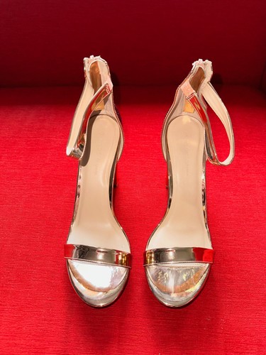 Tolle modische High Heel Sandaletten, Gr. 43, rosé gold, neuwertig - Bild 2 von 5