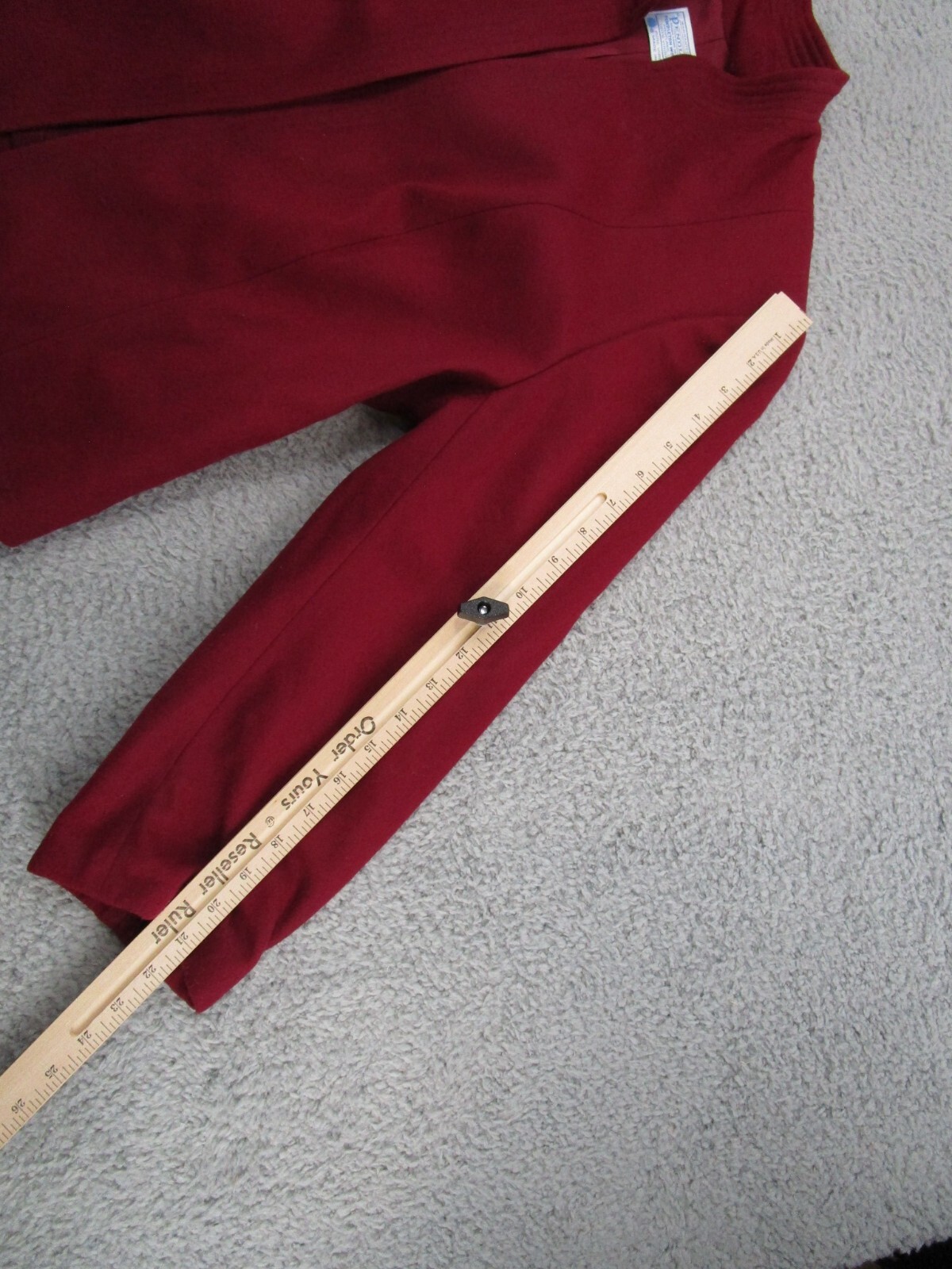 Vintage Pendleton Red Wool Jacket Open Front Line… - image 8