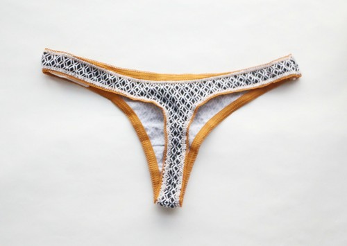 2er Pack Damen Tanga Baumwolle Geometrisch T-Back Unterwäsche Hipster G-String Höschen 2XS - Bild 5 von 10