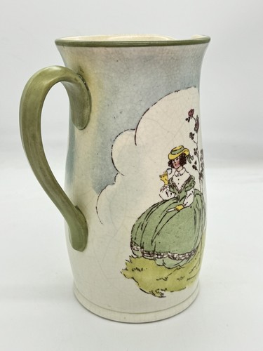 Rare Antique Doulton Lambeth Vellum Ware Jug By Margaret E Thompson c1900s - Picture 8 of 16