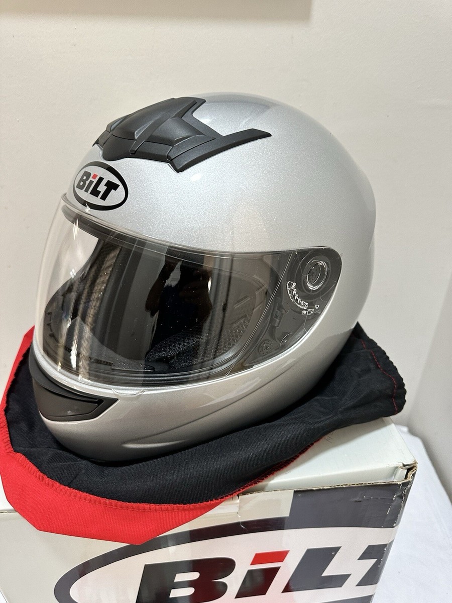 bilt women's full face motorcycle helmet NEW BILT Model BLH 6 Full Face Motorcycle Helmet SILVER Size S Unisex SMALL