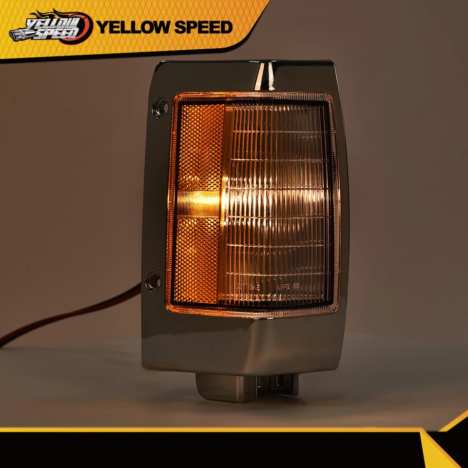 Luz de señalización lateral de esquina de estacionamiento cromada apta para Nissan D21 1990-1997 Foto 3 de 4