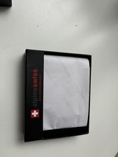 Alpine Swiss Men's Black Leather Wallet Bifold With 8 Card Slots and 2 ID Holder