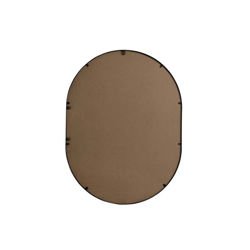 Elegant Decor Asha 27x36" Oval Modern MDF Wood/Iron Mirror in Black - Picture 6 of 11