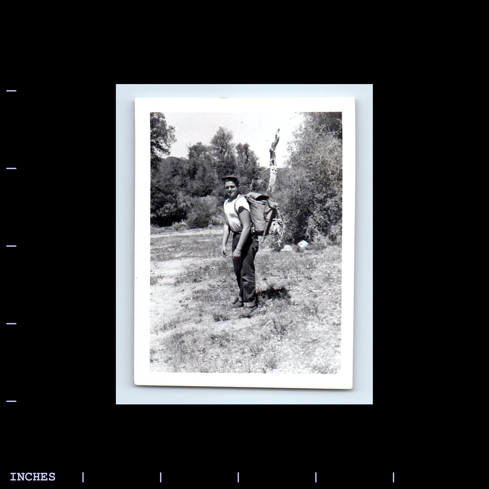 Vintage Photo MAN WITH BACKPACK