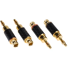 Nine Tine Banana Plug with Dual Set Screws and Carbon Fiber