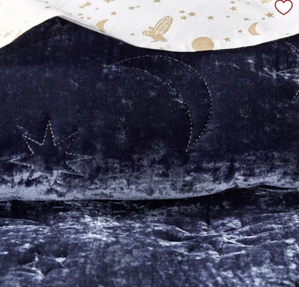 POTTERY BARN x HARRY POTTER 魔法天鹅绒 - 双码被子毯 - 蓝色 — 第 2/4 张图片