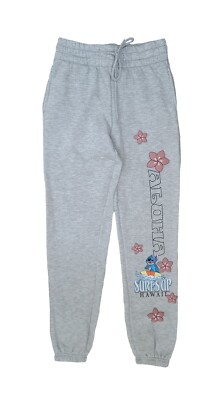 Women's Disney Lilo and Stitch Surf's Up Gray Jogger Sweatpants