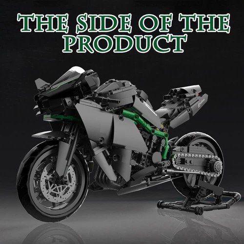 Engaging Kawasaki Motorcycle Building Kit - 888 Pieces for Family Fun & Learning - Picture 6 of 9