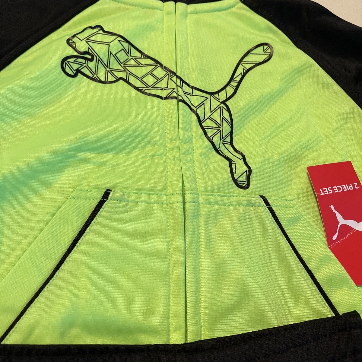トップス 00s PUMA velours jersey & pants y2k NWT Vintage Y2K PUMA TRACKSUIT Short Sleeve HOODIE & SKIRT