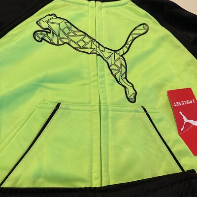 PUMA NWT Boy 2PC Track Suit Jacket Pants Top Zip Warm Up