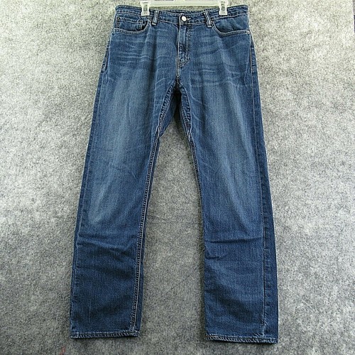 Levis 504 Mens Jeans 36x32 Blue Denim 