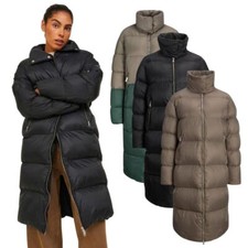 Ladies Jack & Jones Puffer Long Jacket Winter Coat For Women Padded Coat