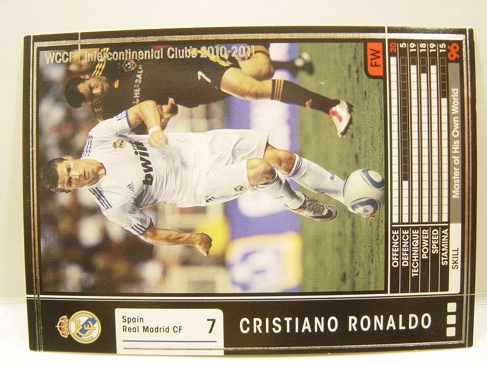Panini WCCF 2010-11 Cristiano Ronaldo No.7 Real Madrid CF Spain La Liga #303/352 - Image 3 of 4