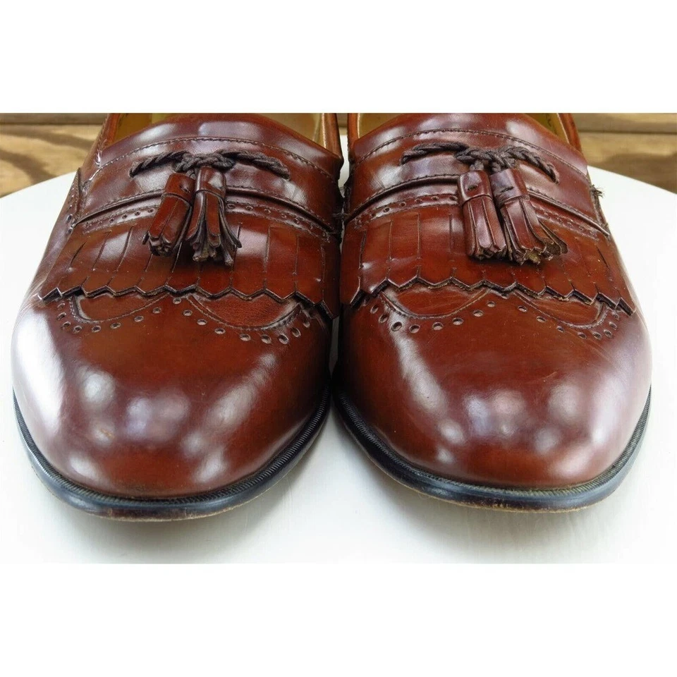Zapatos Stacy Adams Talla 10.5 M Marrón Borla Mocasín Cuero Hombres 23412 Foto 2 de 4