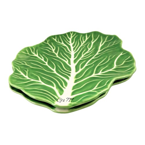 Cabbage Plates BRAND NEW 9.5" Threshold Spring Stoneware Set Of 4 - Picture 2 of 3
