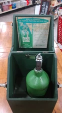 1964 Vintage Puritan Bennett  Personal Oxygen Cylinder Core wood case  PARTS