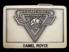 MF27107 GREAT  NORTH AMERICAN FISHING CLUB - LIFE MEMBER  BELT BUCKLE