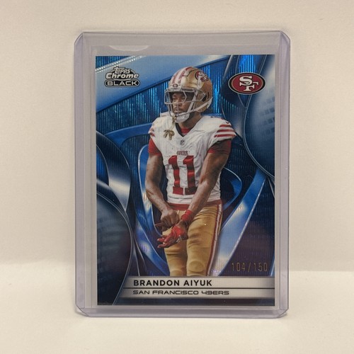 2025 Topps Chrome Black Brandon Aiyuk Blue Refractor /150 49ers