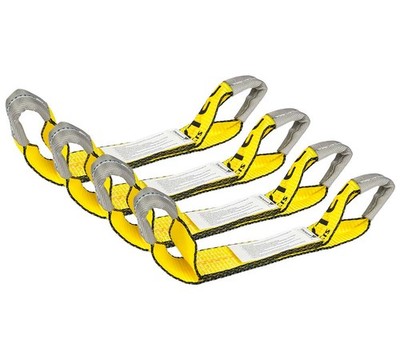 (4 Pack) 2'' x 16'' Replacement Dog Bone Short Strap with Sewn Eye Loop