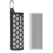 Wireless Speaker Storage Bag Silicone Case Protective Carry Cover With Hook