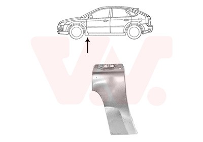 VAN WEZEL Kotflügel vorderachse links unten für Ford Focus II DA_ HCP DP