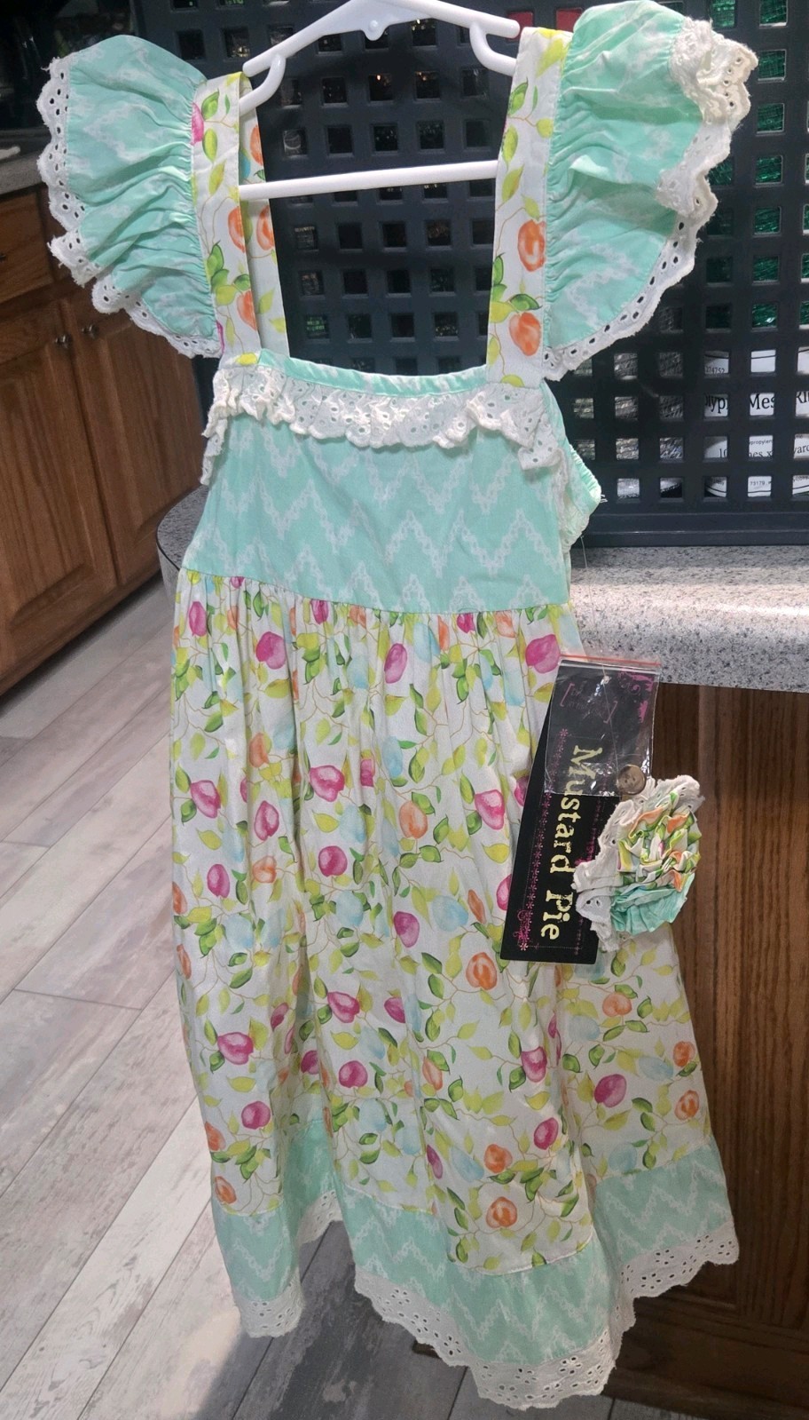 Mustard Pie Girls Size 4 Isdora Floral Dress with Bow NWT